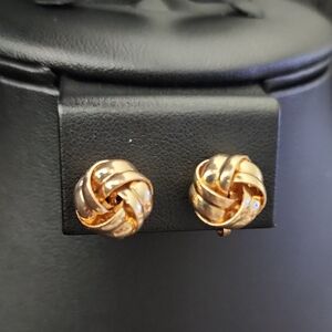 Knot CLIP ON EARRINGS 316L STEEL AND ZINC ALLOY MIX